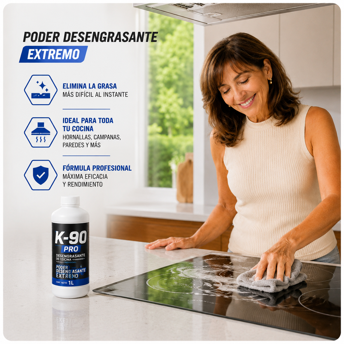 K-90 Pro Desengrasante grado Profesional para tu cocina.